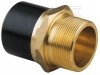 Adapter PE-mosiądz z gwintem zewnętrznym GZ, DN50X1 1/2 PE100, SDR11, PN10 gaz/PN16 woda, do montażu z elektromufą lub elektroredukcją 720920710